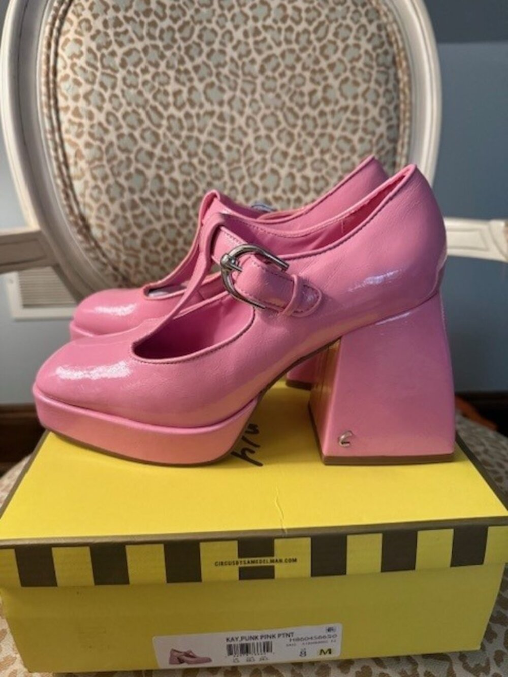 Circus NY Kay Pink Patent Mary Jane Platform Heels